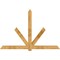 Ekena Millwork Kennewick Rough Sawn Timber Gable Bracket, Western Red Cedar, 108"W x 72"H x 6"D x 6"F, 16/12 Pitch GBW108X72X0606KEN00RWR - alternate 1